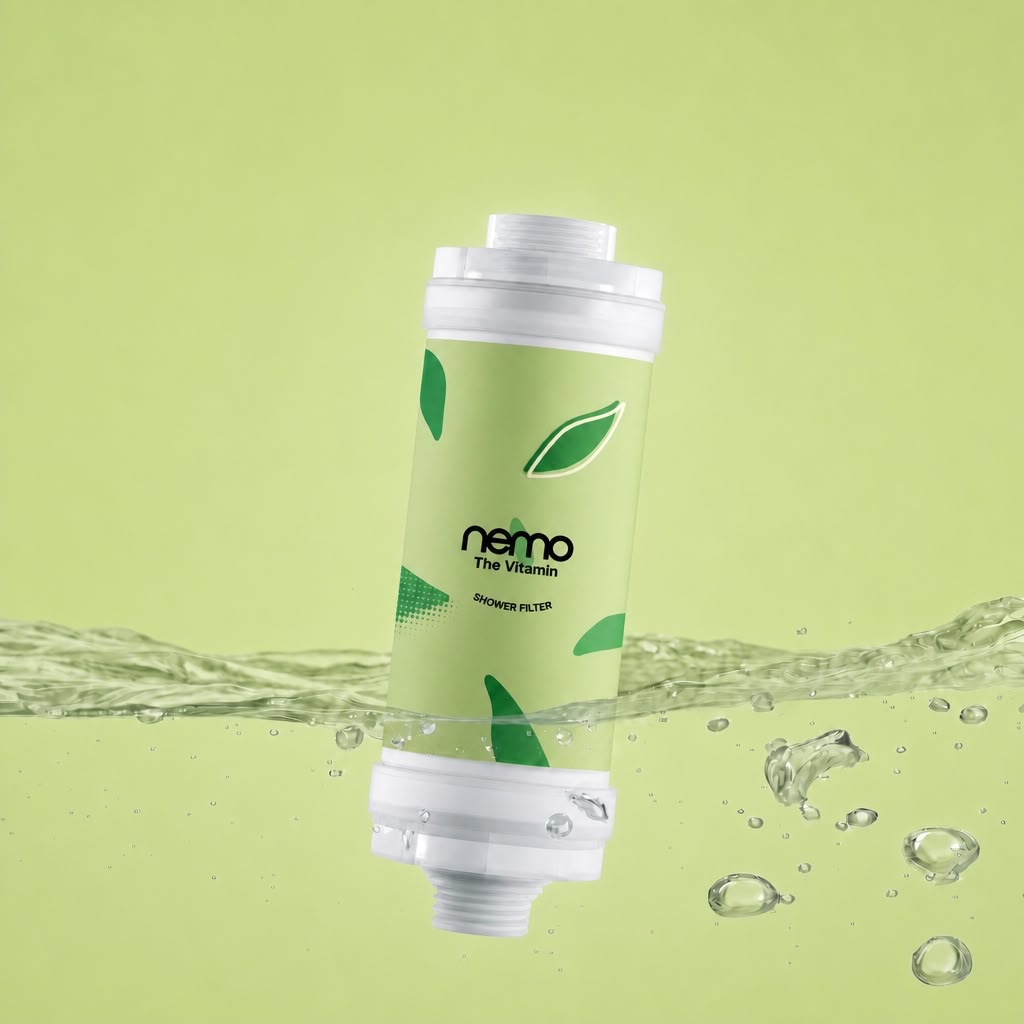 Filtre NEMO Thé vert flottant dans une eau pure